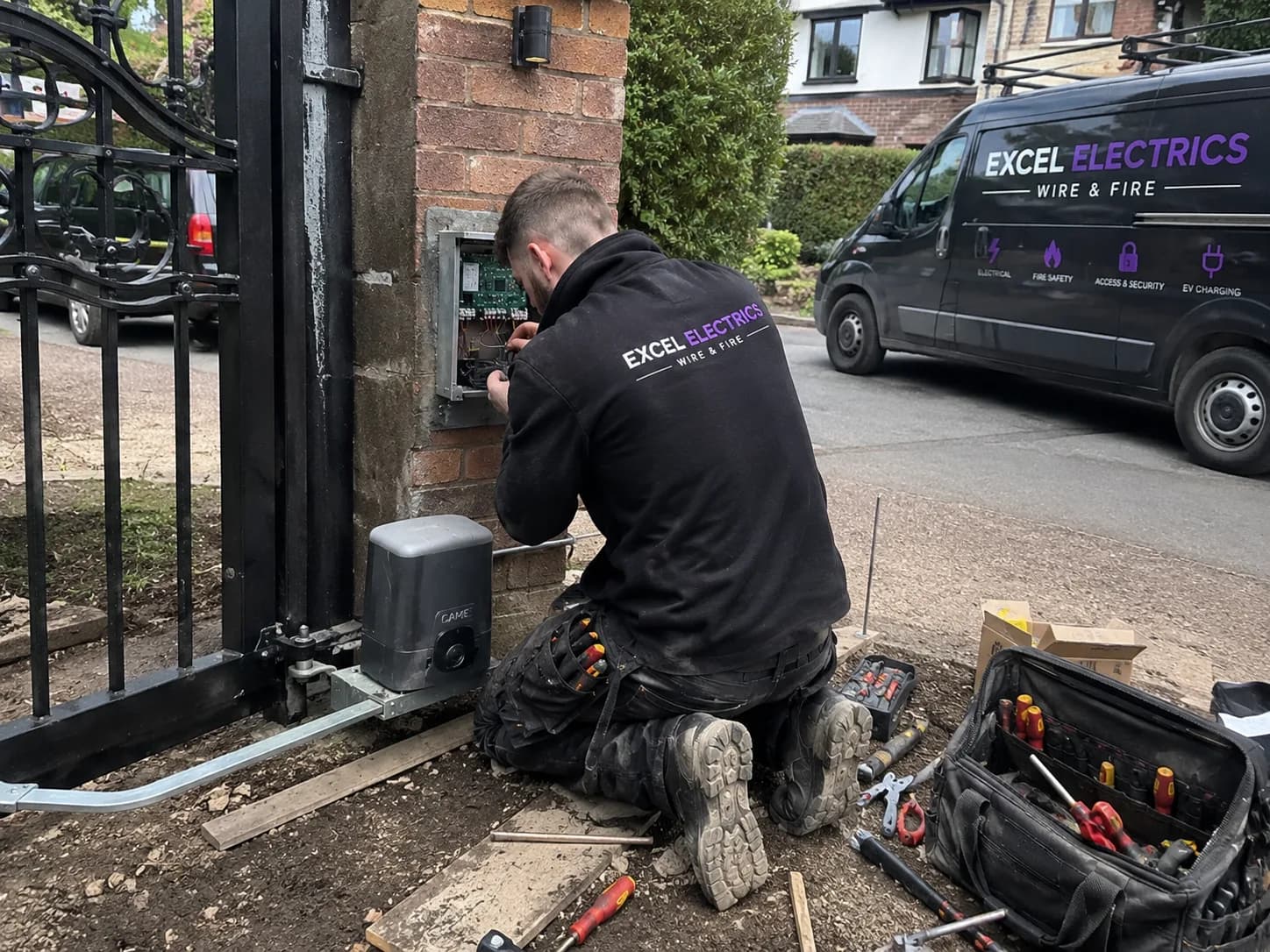 Automated field and driveway gate installation by Excel Electrics
